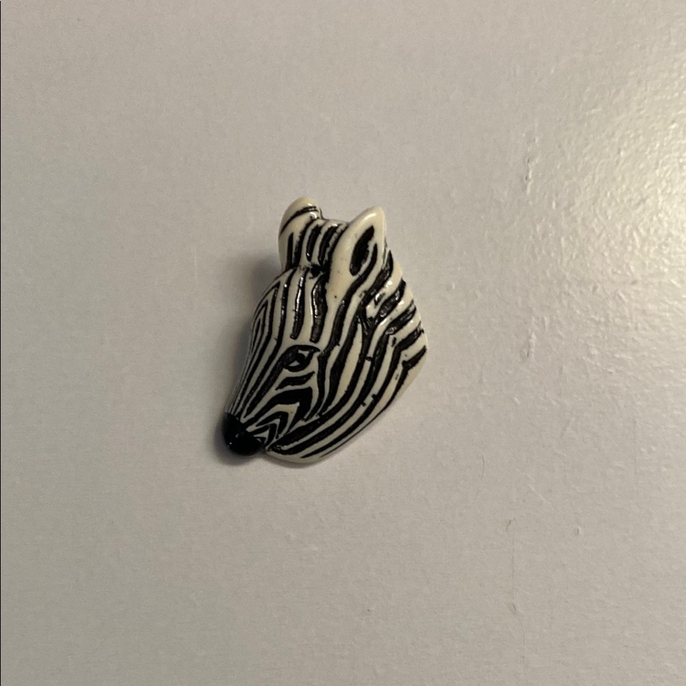 Zebra Patterned Brooch